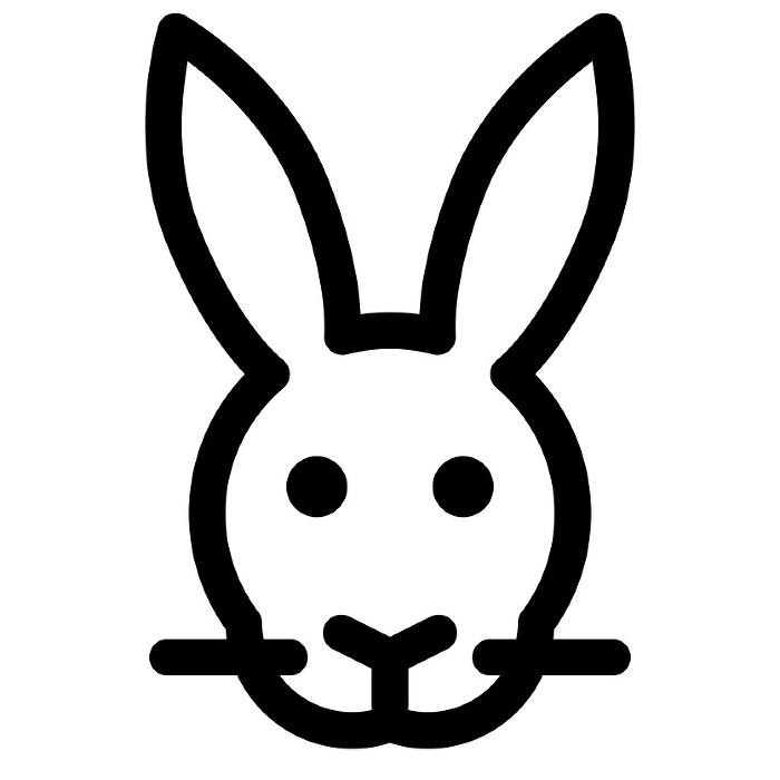 Line style icons representing spring, rabbits, and animals