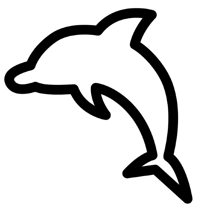 Line style icons representing summer, dolphins, and animals