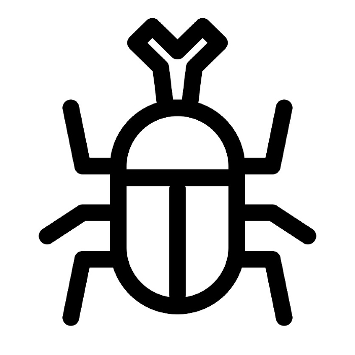 Line style icons representing summer, beetles, and insects