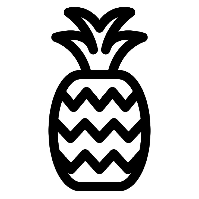 Line style icon representing summer, pineapple
