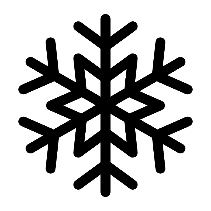 Line style icons representing winter, snow, and snowflakes