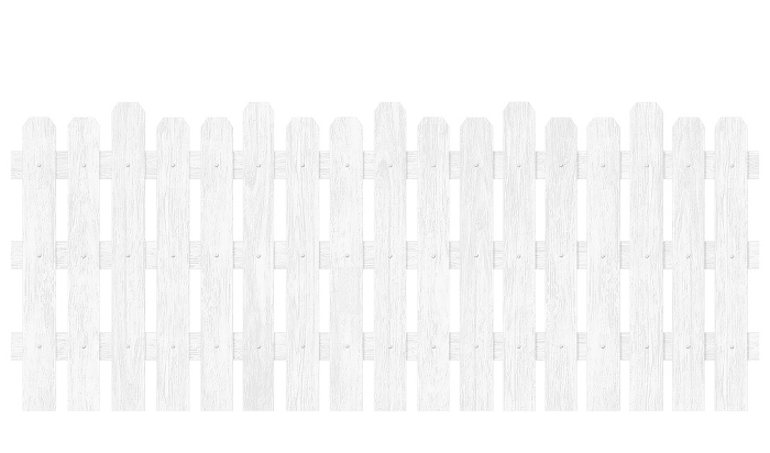 White wooden fence D