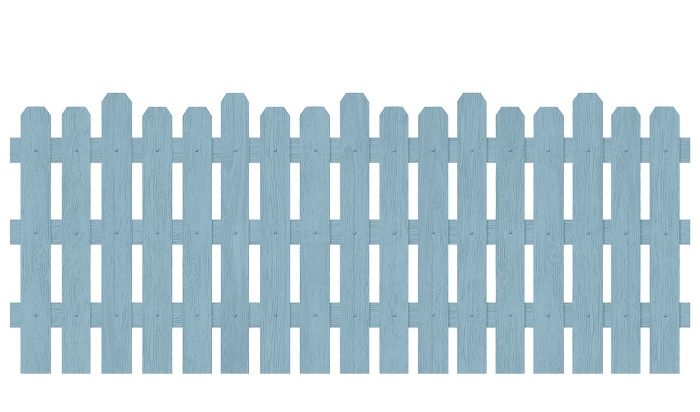 Blue wooden fence D