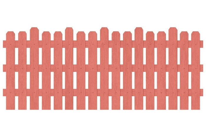 Red wooden fence D