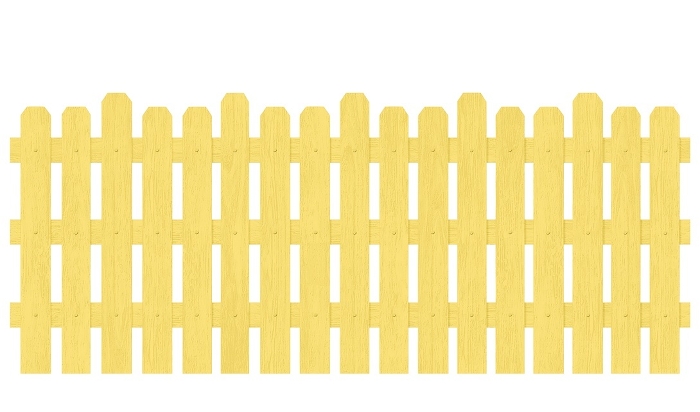 Yellow wooden fence D