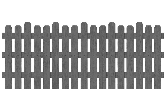Black wooden fence D