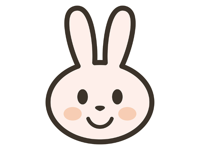 Clip art of rabbit smiling
