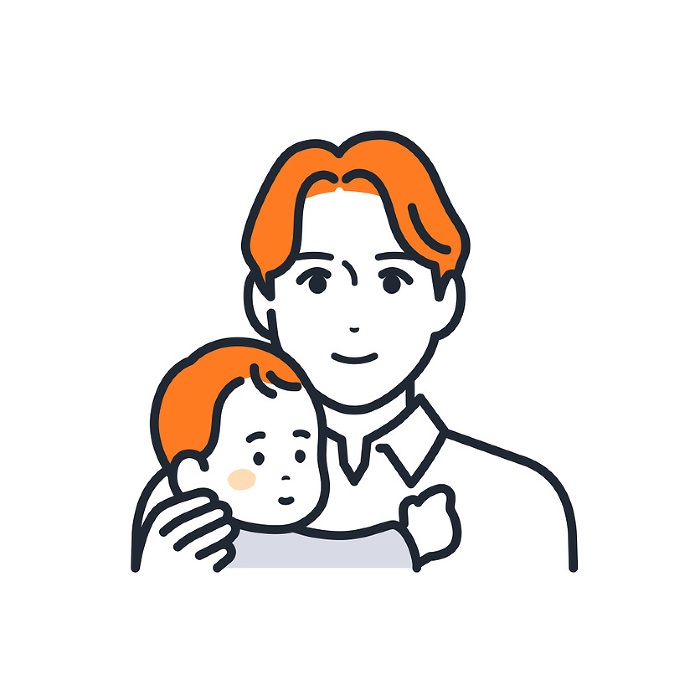 Baby and Father Simple Icons Web graphics