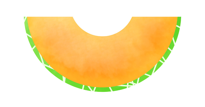 Clip art of cut red melon