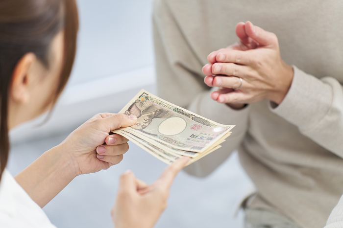 Husband receiving allowance from wife