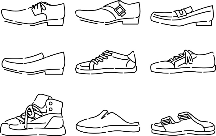 Shoes Shoes set Line drawing