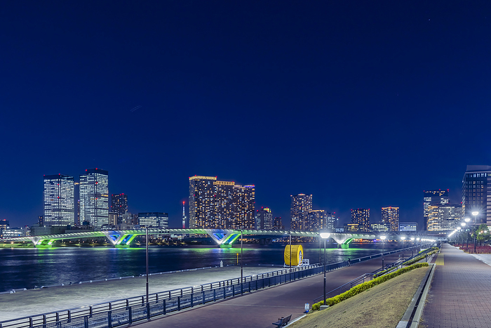 Tokyo Riverside Night View Toyosu