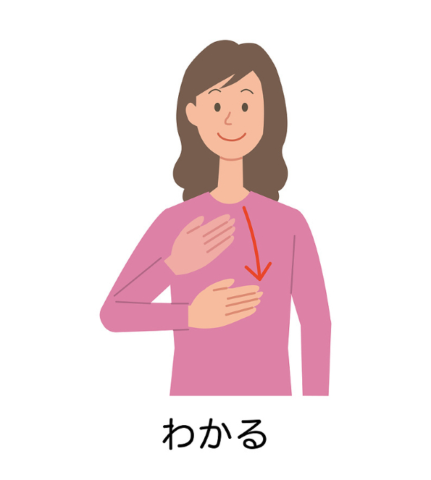 Clip art of woman sign language for understanding