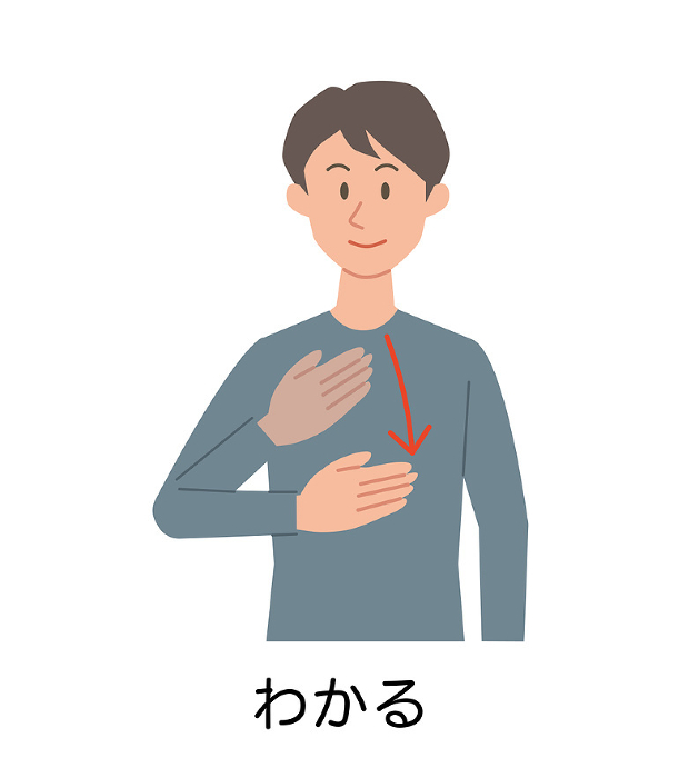 Clip art of man sign language for understanding