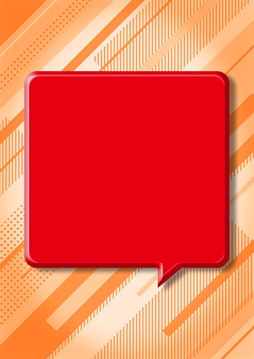 Background image of a three-dimensional speech balloon