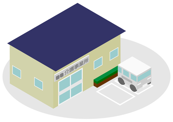 Isometric image of a nursing home building