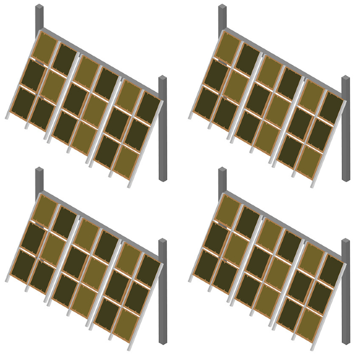 Isometric seaweed sun-dried image material