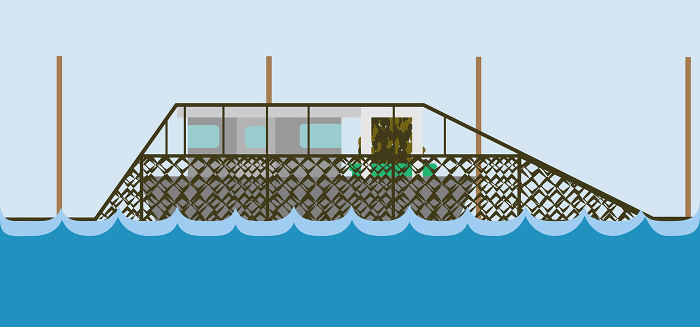 Image of a ship harvesting seaweed