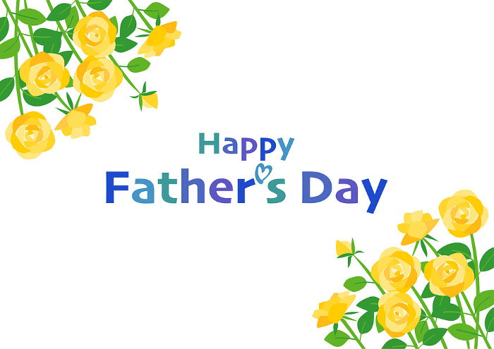 Father's Day Yellow Roses Flower Decoration Clipart