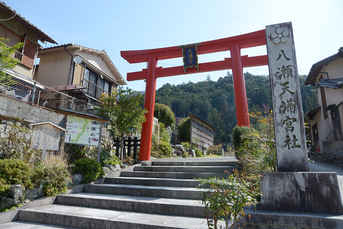 Torii at the entrance to Yase Hachimangu Shrine, Yase, Sakyo-ku, Kyoto City