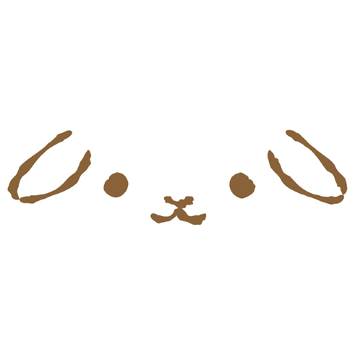 Simple and cute rabbit face (front)