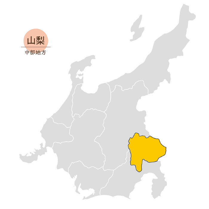 Map of Yamanashi Prefecture, Chubu Region, Yamanashi Prefecture, Icons