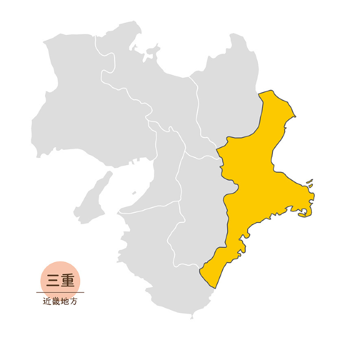 Mie Prefecture, Kinki Region, Mie Map, Icons