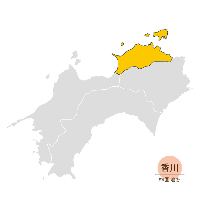 Map of Kagawa Prefecture, Shikoku Region, Kagawa Prefecture, Icons