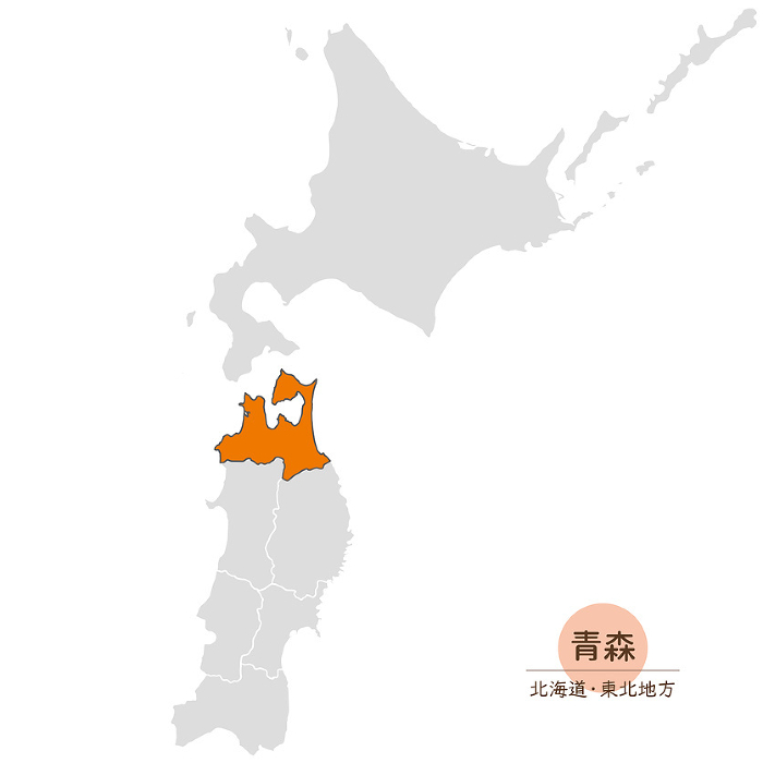 Map of Aomori Prefecture, Aomori Prefecture in Hokkaido and Tohoku Region, Icons