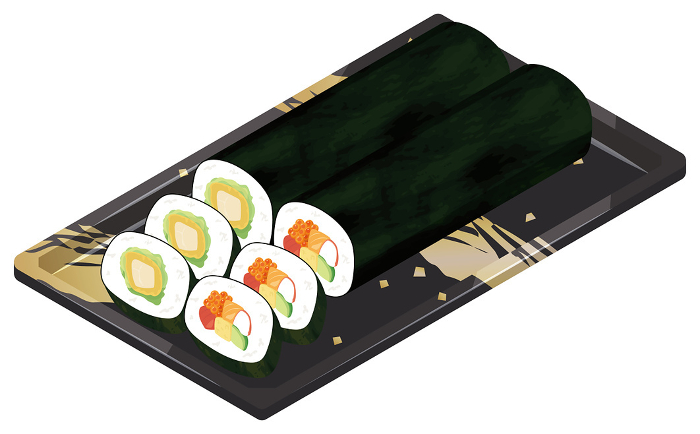 Sushi rolls in a pack