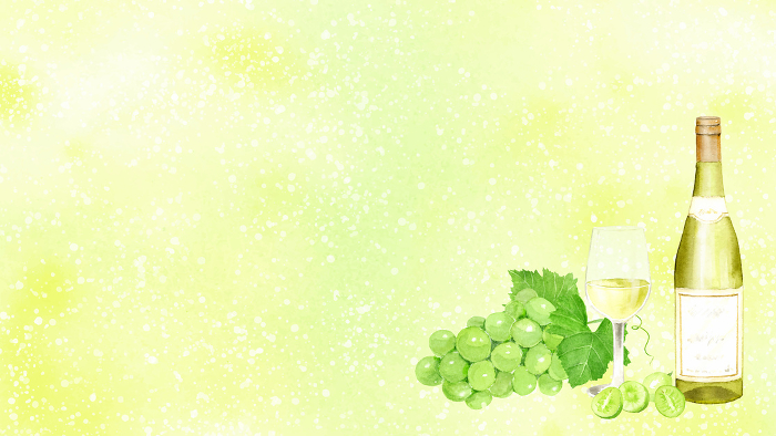 Background with White Wine and White Grapes Web graphics