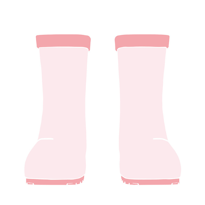 Clip art of cute pink front boots