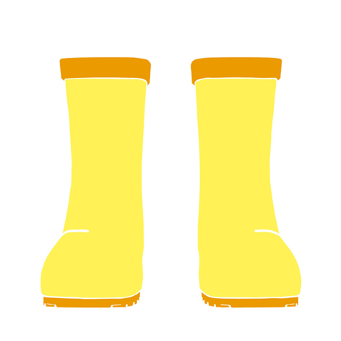 Clip art of yellow front boots