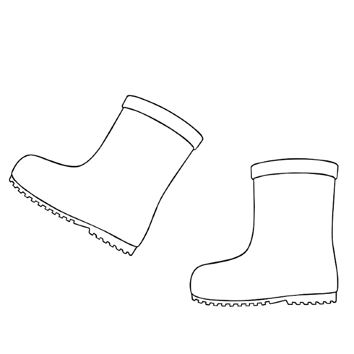 clip art of boots monochrome line drawing
