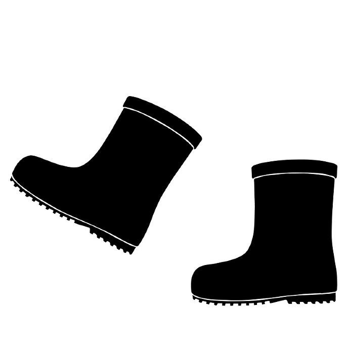 Silhouette illustration of boots