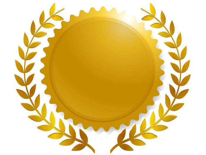 Medal Laurel Gold Frame Icon