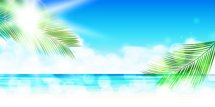Sea Palm Landscapes Background