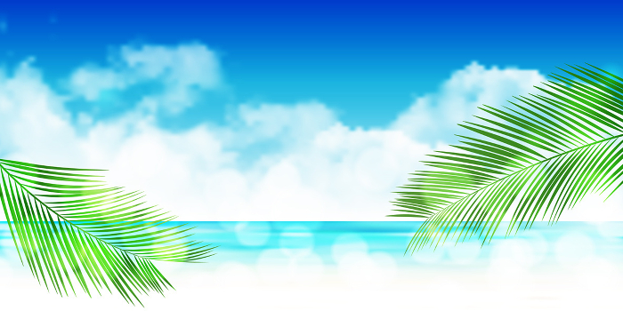 Sea Palm Landscapes Background