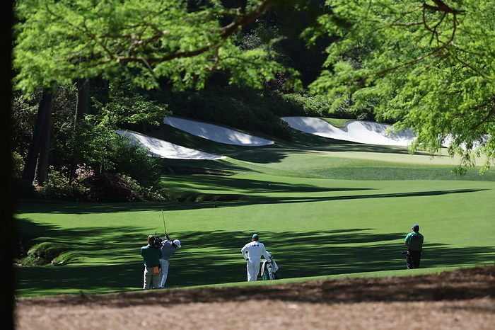 2024 Masters golf tournament United States  Brooks Koepka on the 13th hole during the day 3 of the 2024  Masters golf tournament at the Augusta National Golf Club in Augusta, Georgia, United States, on April 13, 2024.  Photo by Koji Aoki AFLO SPORT  