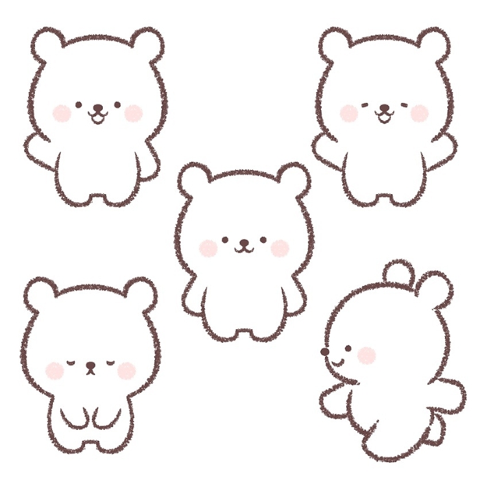 Variation set of child polar bears