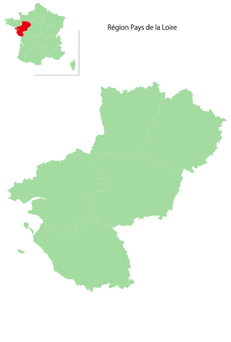 France Map Green Region Icons