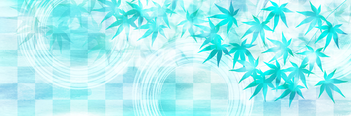 Maple Blue Hot Summer Greeting Background