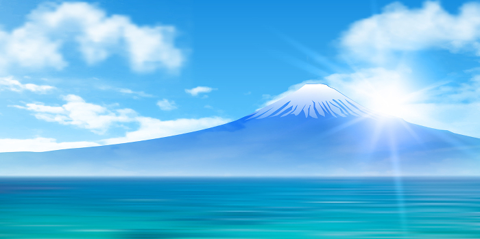 Fuji Sea Landscapes Background