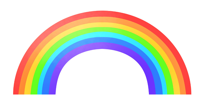 Clip art of big 7-color rainbow