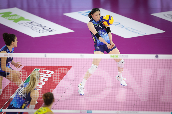 Volleyball League Serie A SuperLega Mayu Ishikawa of Firenze during the Italian Women s Volleyball League Serie A SuperLega match between II Bisonte Firenze and Prosecco Doc Imoco Conegliano at the Palazzo Wanny in Firenze, Italy on February 11, 2024.  Photo by Takahisa Hirano AFLO 