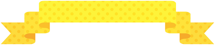 Illustration of simple ribbon with dot pattern single 4 (yellow)