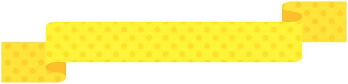 Illustration of simple ribbon with dot pattern single illustration 5 (yellow)