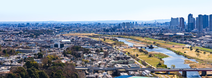Panoramic view of Denenchofu - Kawasaki - Musashi Kosugi [Urban landscape of Tokyo - Kanagawa Prefecture