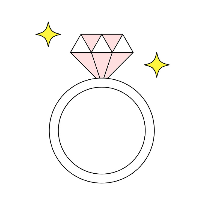 Clip art of sparkling ring
