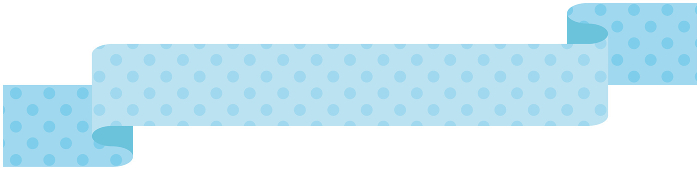 Illustration 5 (light blue) of a simple ribbon with dotted pattern, single illustration